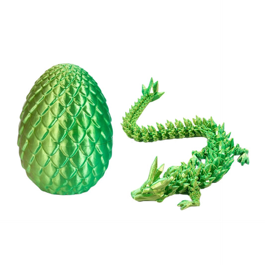 3D Printed Dragon Egg Dragon Gift Set Gemstone Ornament Full Articulated Crystal Collectible Statue for Home Decor Decoracion
